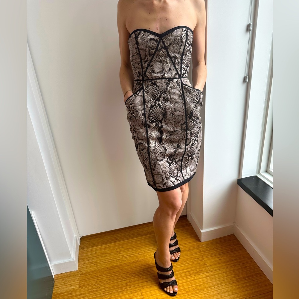 Snakeskin pattern BCBG Max Azria dress - shoes pictured also available!